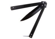 Nůž motýlek N-465K 22cm černý